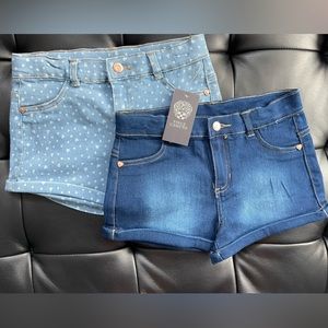 Girl’s denim shorts - two pairs NWT